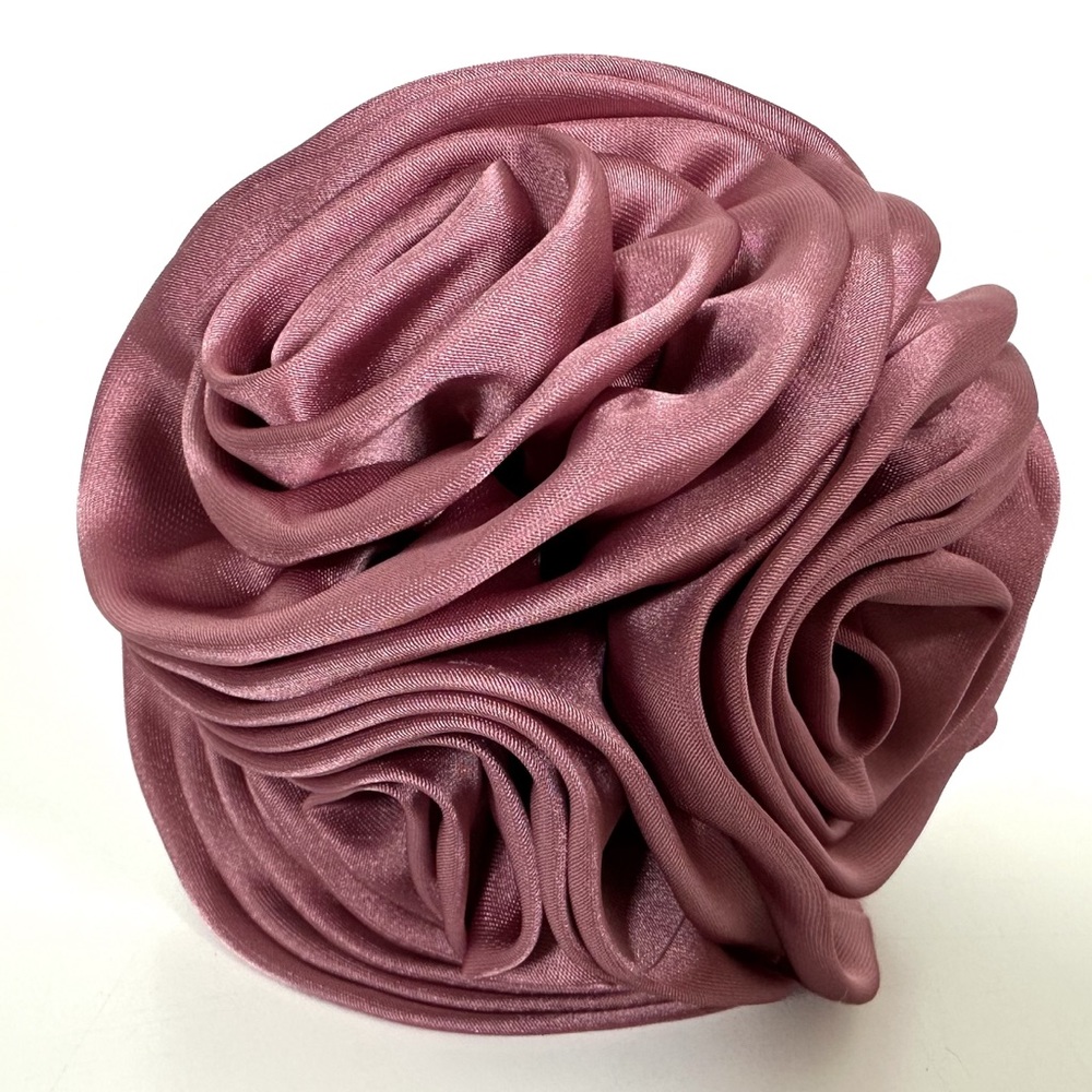 Big Rosette Flower Hair Clip in Navy Pink